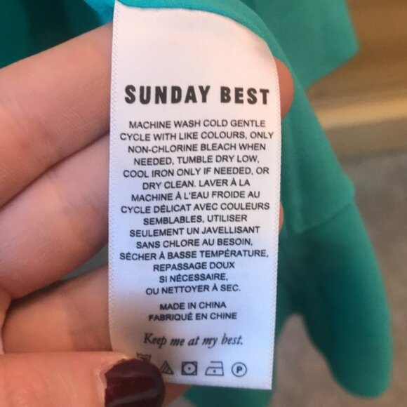Aritzia Sunday Best Savoy Wrap Dress in Green Size 0 - Picture 5 of 8